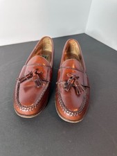 Cole Haan Men's Brown Leather Tassel Loafers VTG 90s size 7