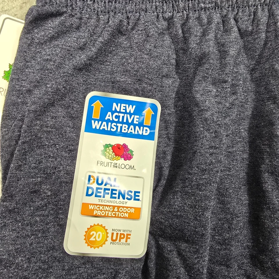 Fruit of the Loom Jersey Shorts Mens Medium Blue Lightweight UPF 20 Stretch NWT - Image 3 of 4