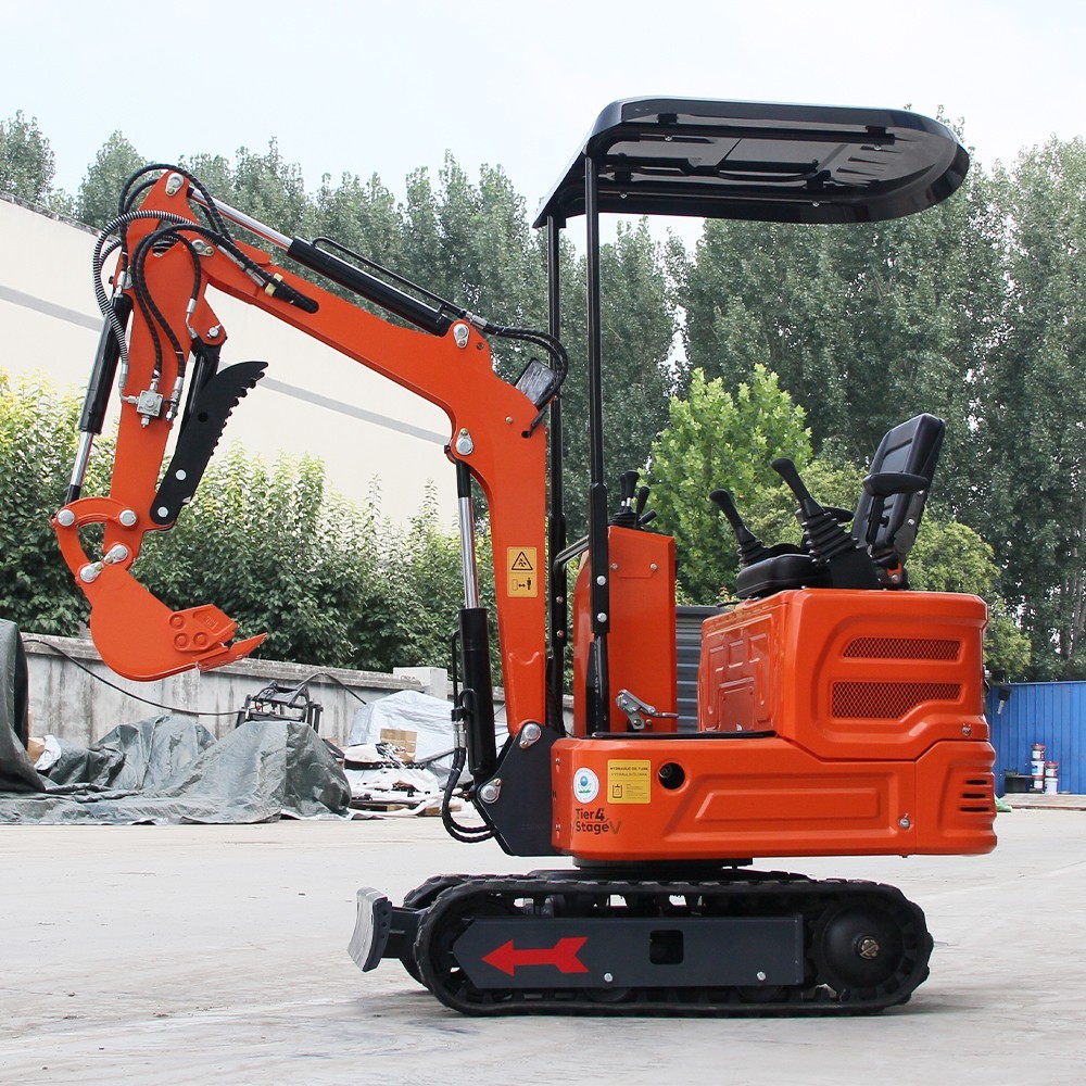 1 TON Mini Excavator 13.5 HP B&S Engine Tracked Digger Hydraulic joystick2025new