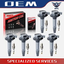 6X Iridium spark plug +6X Ignition coil For Ford Edge explorer Lincoln 3.5L 3.7L
