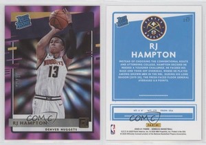 2020-21 Panini Donruss Rated Rookies Purple Laser /99 RJ Hampton #237 Rookie RC