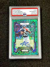 2023 Prizm TYJAE SPEARS Rookie Green Scope Prizm RC #/75 AUTHENTIC-AUTO 10-POP 1