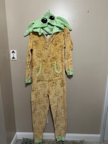 Star Wars The Mandalorian Grogu (Baby Yoda) Adult Unisex Hooded One Piece Pajama