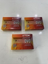 Lot of 3 Tdk Dvc 60 Mini Dv Digital Video Cassette Tapes Superior Grade - Sealed
