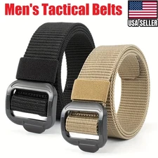 Adjustable Men Nylon Tactical Belt Alloy Front Buckle Strap Waist Belt Men Gifts