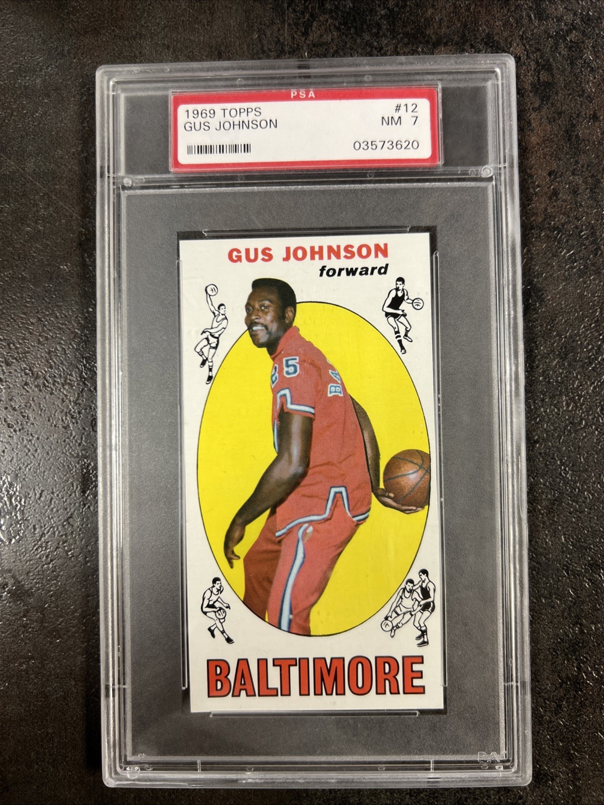1969 Topps Gus Johnson RC #12 PSA 7 Baltimore Bullets