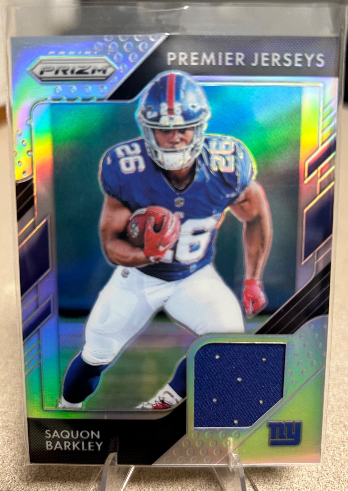 2018  - Silver Prizm Premier Jerseys Saquon Barkley  ROOKIE CARD (RC)