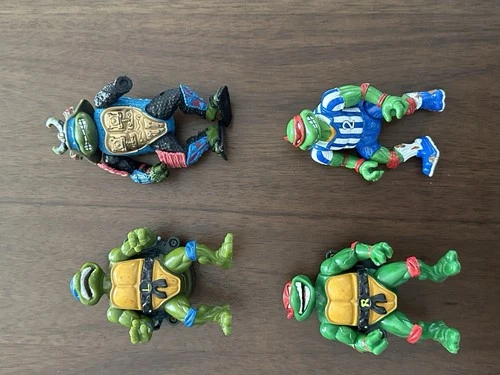 Vintage Teenage Mutant Ninja Turtles Action Figure Lot Leonardo & Raphael