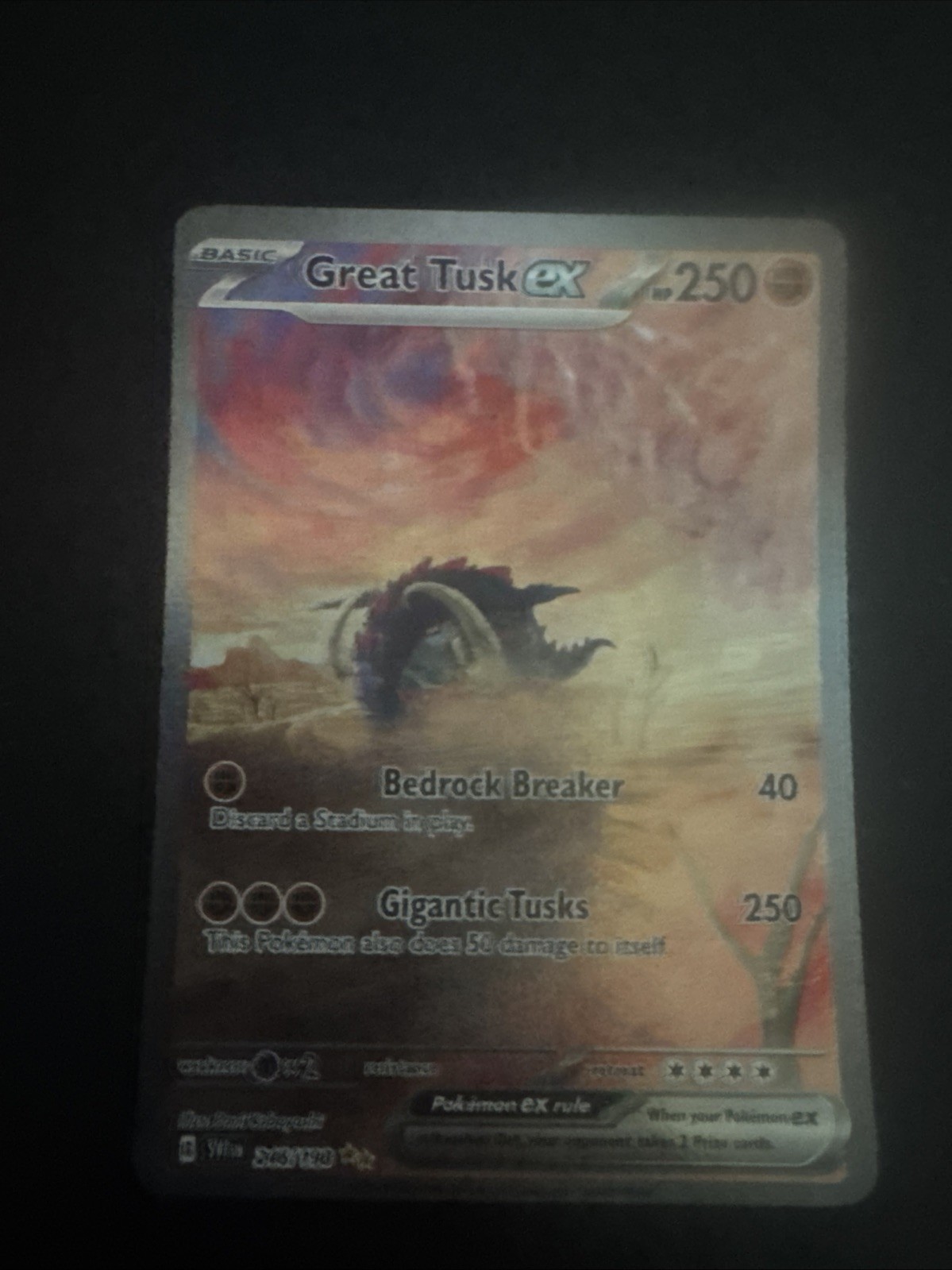 Pokémon TCG Great Tusk EX #246 Holo Double Rare Scarlet & Violet Base Set