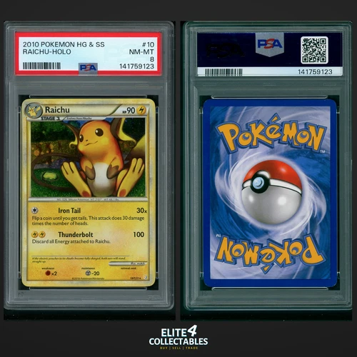 Raichu 10/123 Holo - PSA 8 (Heartgold & SoulSilver)