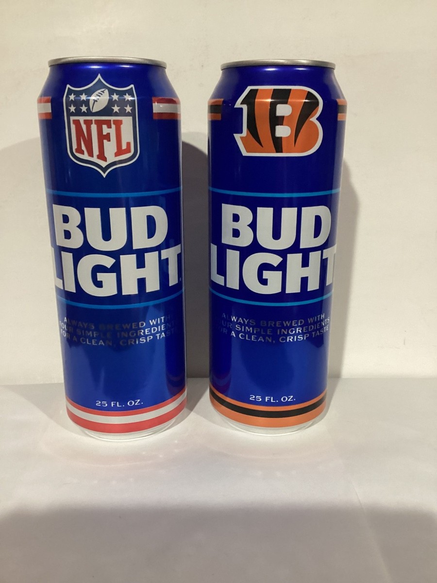2025 BUD LIGHT NFL & CINCINNATI BENGALS 25 OZ BEER CAN *EMPTY CANS