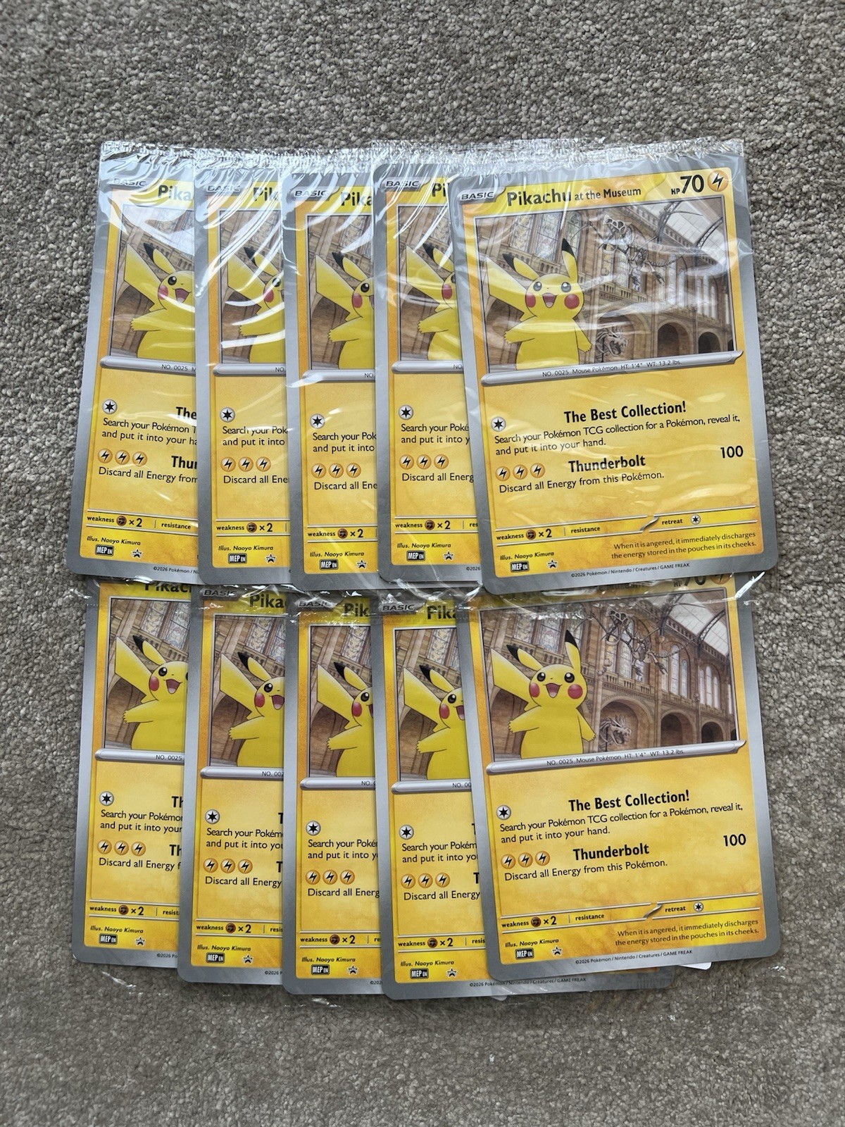 10x Pikachu At The Museum Jumbo Promo X Natural History Museum
