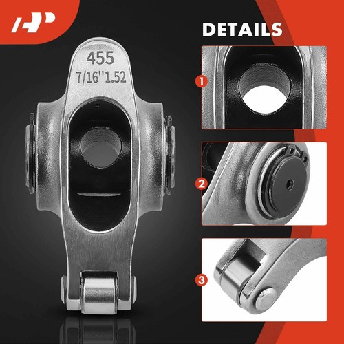 A-Premium 17-4 PH Stainless Steel Rocker Arm for Pontiac 287-455 V8 4.3L 1.52 - Picture 8 of 10