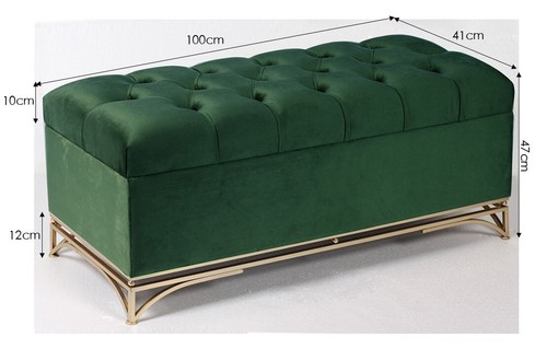 Sunny Decor Storage Ottoman Blanket Box Foot Stool Couch velvet LARGE Chest - Picture 7 of 83