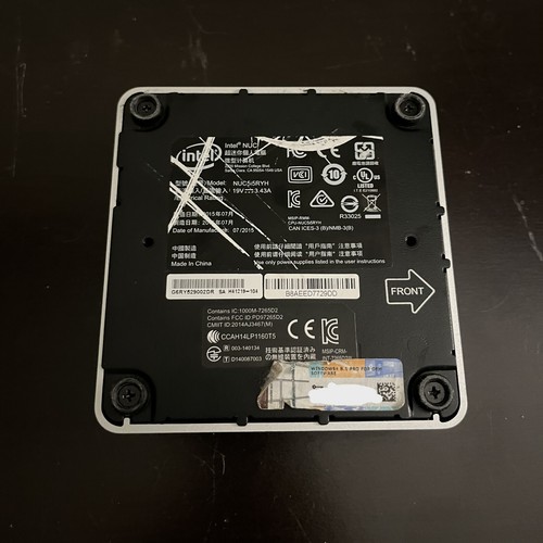 Intel NUC5i5RYH Mini PC, Intel Core i5-5250U 1.6GHz, 8GB RAM, 64GB SSD, W8.1 P - Afbeelding 5 van 5