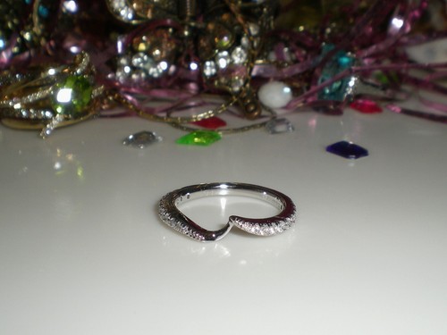 EVER US 14K White Gold 1/3ct Diamond Contour Wedding Band Ring ๐ KAY Size 6 3/4 - Picture 7 of 24