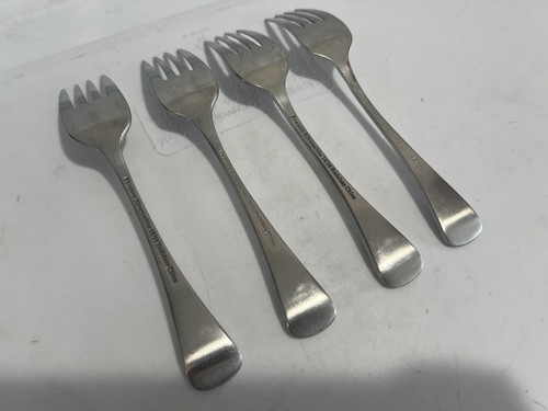 Set Of 4 Hampton GENEVA GLOSSY Stainless Silversmiths 18/10 Salad/dessert Forks - Picture 8 of 10