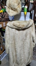 Gorgeous Superb White Mink Coat Luxury Fur Swinger W Hat; Henry K. Ott; Pa