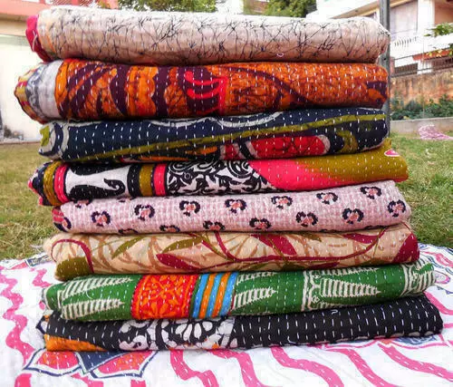 Vintage kantha throw hot sale