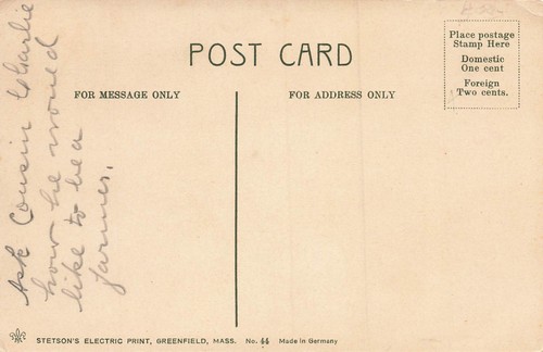 VINTAGE SUNDERLAND MA FARMERS WEED ONIONS IN FIELD POSTCARD 081023 S - Picture 2 of 2