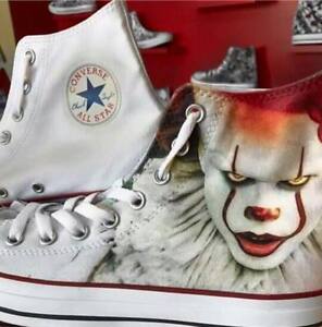 Converse All Star Custom drawn with Painting Clown It Stephen kin | eBay