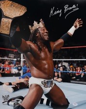 Booker T Signed WWE 16x20 Photo Inscribed King Booker (PSA) - A