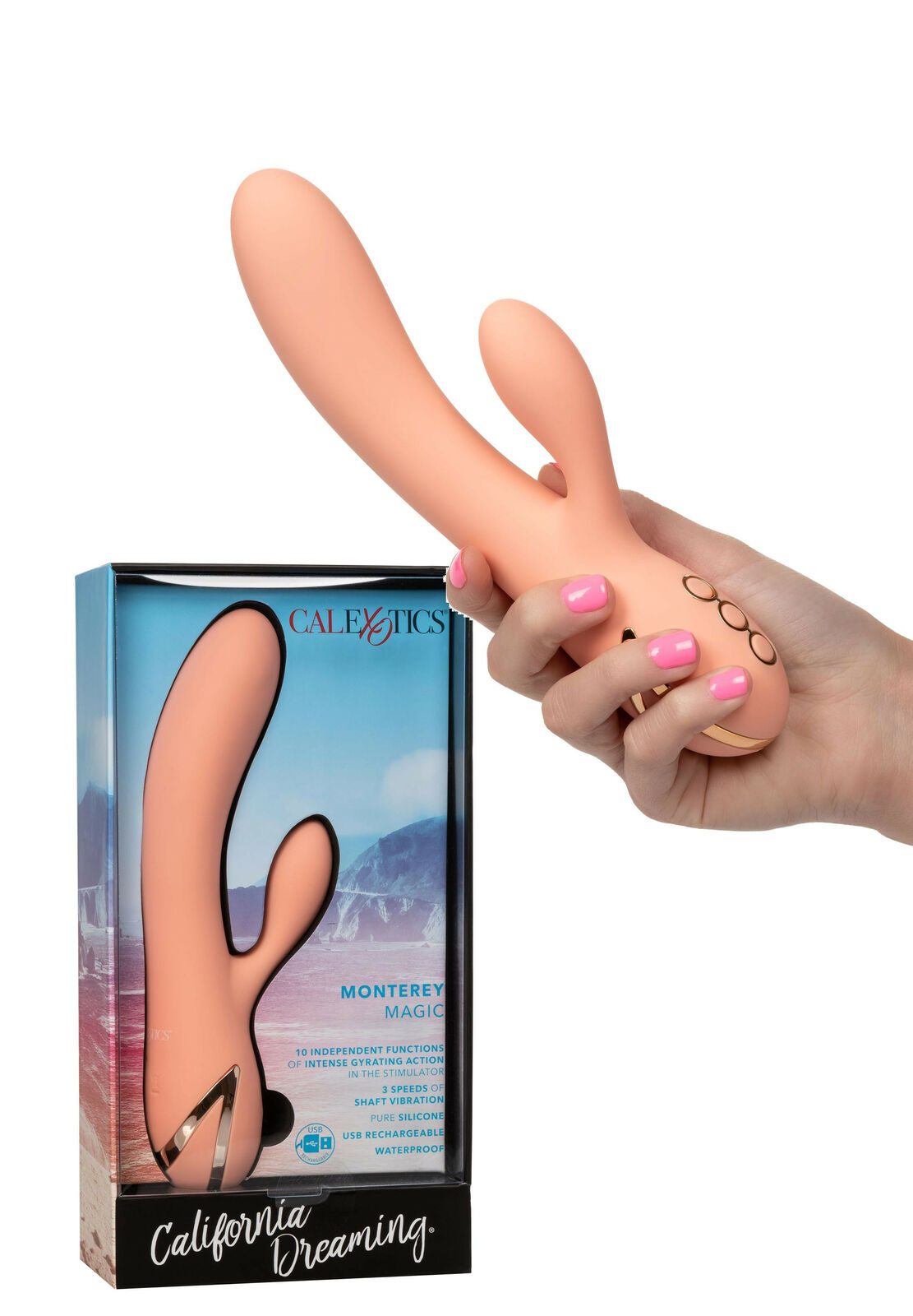 Vibratore rabbit  doppio fallo vibrante in silcone realistico vaginale clitoride Gwarancja jakości, niska cena