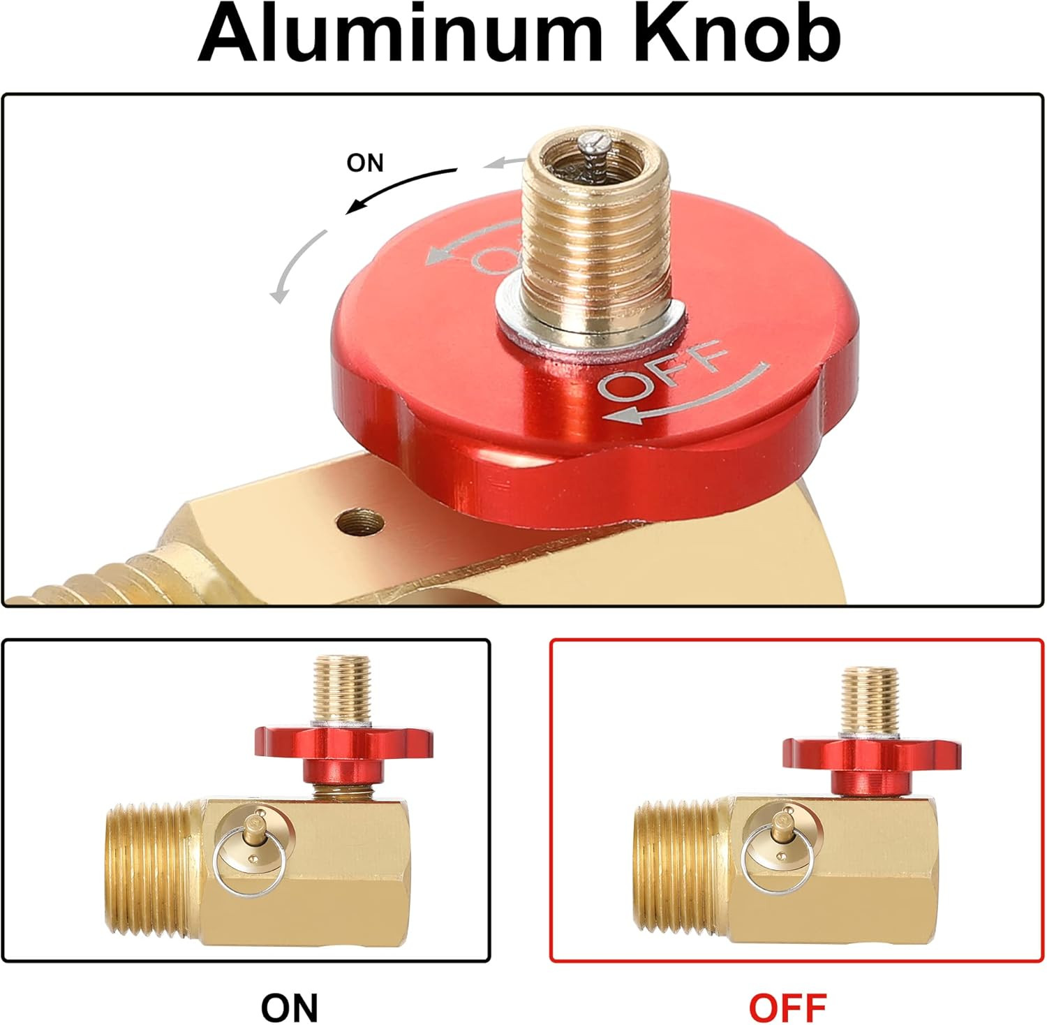 Hromee Air Tank Manifold Tool with Fill Port, Aluminum Shut Off Safety Valve and