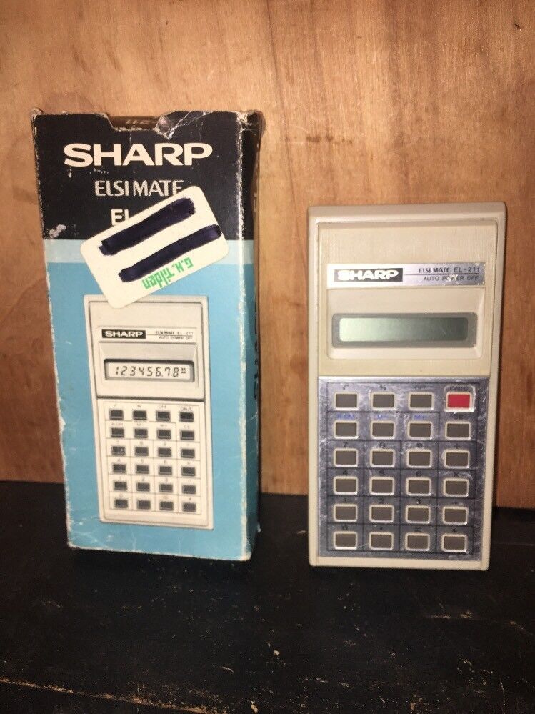 Sharp ELSI Mate EL-211 Vintage Calculator  Batteries Not Include