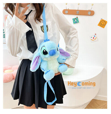 Cute Stitch Plush Backpack Anime Stuffed Doll Kawaii Stitch Kid School Bag  Gift