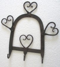 ANTICO APPENDIABITI PORTA UTENSILI DA CUCINA VINTAGE QUATTRO CUORI