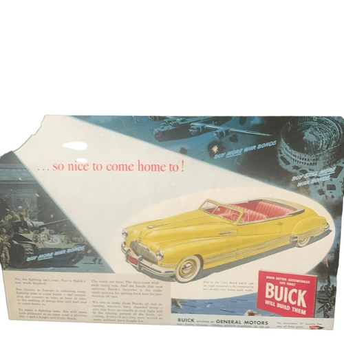 Pubblicità pubblicitaria Buick Nice to Come Home to Ad vintage 1945 - Foto 2 di 4