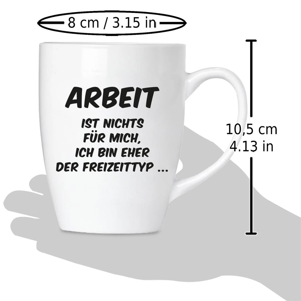 Kaffeebecher mit Spruch Arbeit ist nichts für mich - Lustige Tasse Büro Geschenk
