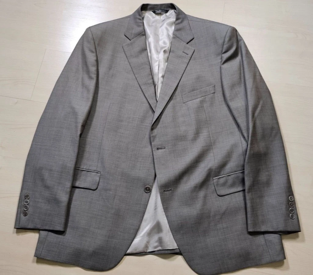 Jack Victor Select Uomo Valentino Cappotto Sportivo Blazer Lana 46L Bianco