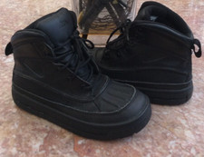 Nike Woodside II High Black Leather/Nylon Sneaker Boots Youth Sz 2Y 524873-001