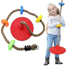 Tree Climbing Rope and Kids Disc Swing Seat Set Outdoor Backyard Playground A...