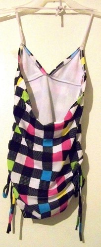 Little Star Girls Checkered Swim Suit Size 6 - Picture 2 of 2