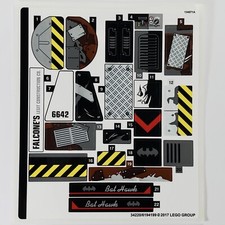 LEGO STICKER SHEET 70915 Two-Face Double Demolition Decals The LEGO Batman Movie