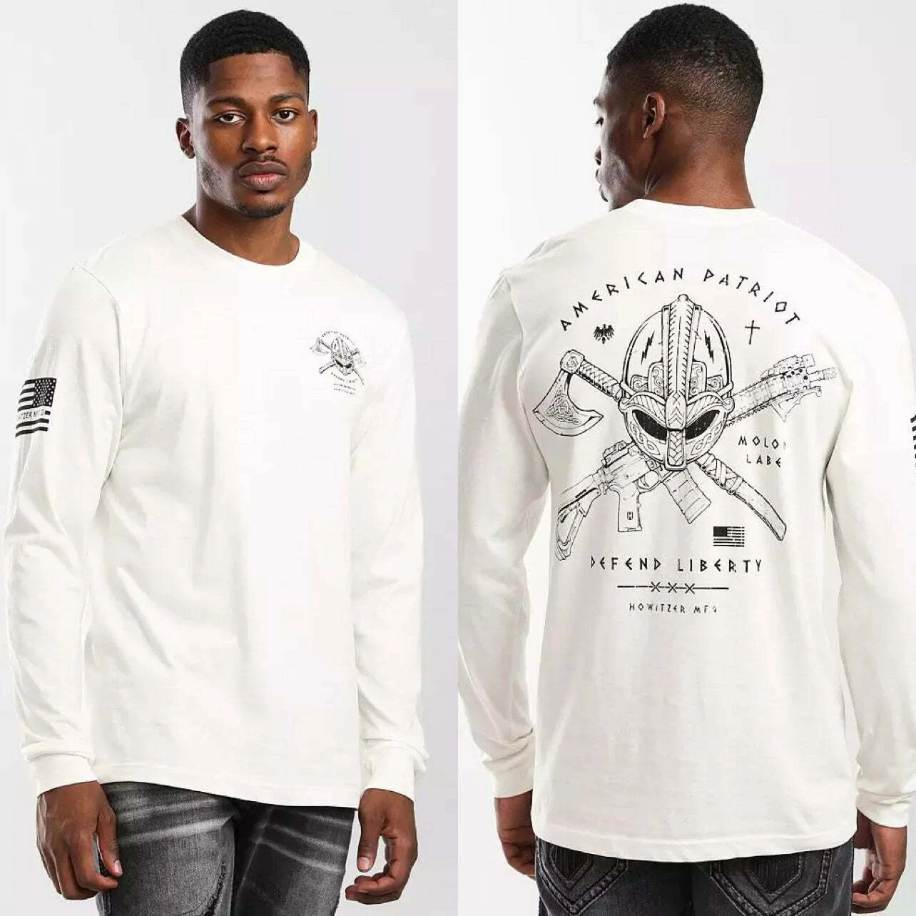 Howitzer Style Men's T-shirt Long Sleeve COIL Military Grunt S, M, L, XL, 2XL