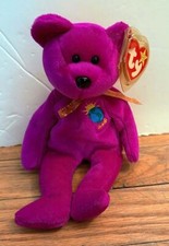 TY Beanie Baby Millennium Pink Bear Plush Doll Bag Stuffed Animal Vintage NWT