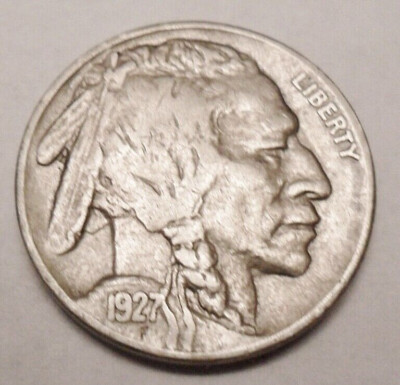 1927 P INDIAN HEAD ''BUFFALO'' NICKEL AVE CIRCULATED **FREE SHIPPING**