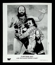 WWE EARTHQUAKE JIMMY HART P-028 OFFICIAL LICENSED ORIGINAL 8X10 PROMO PHOTO 1990