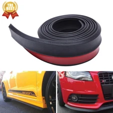2.5M Car Front Bumper Lip Splitter Side Spoiler Skirt Body Kit Universal Black