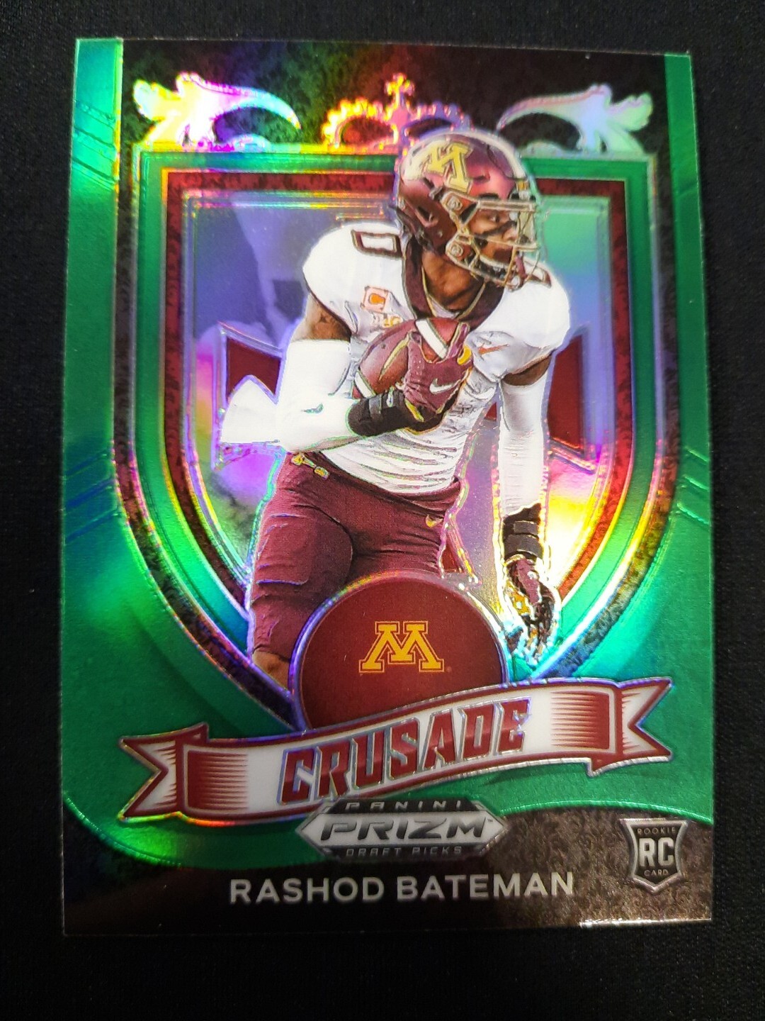Rashod Bateman 2021 Panini Prizm Draft Picks Green Crusade Rookie Card RC #166