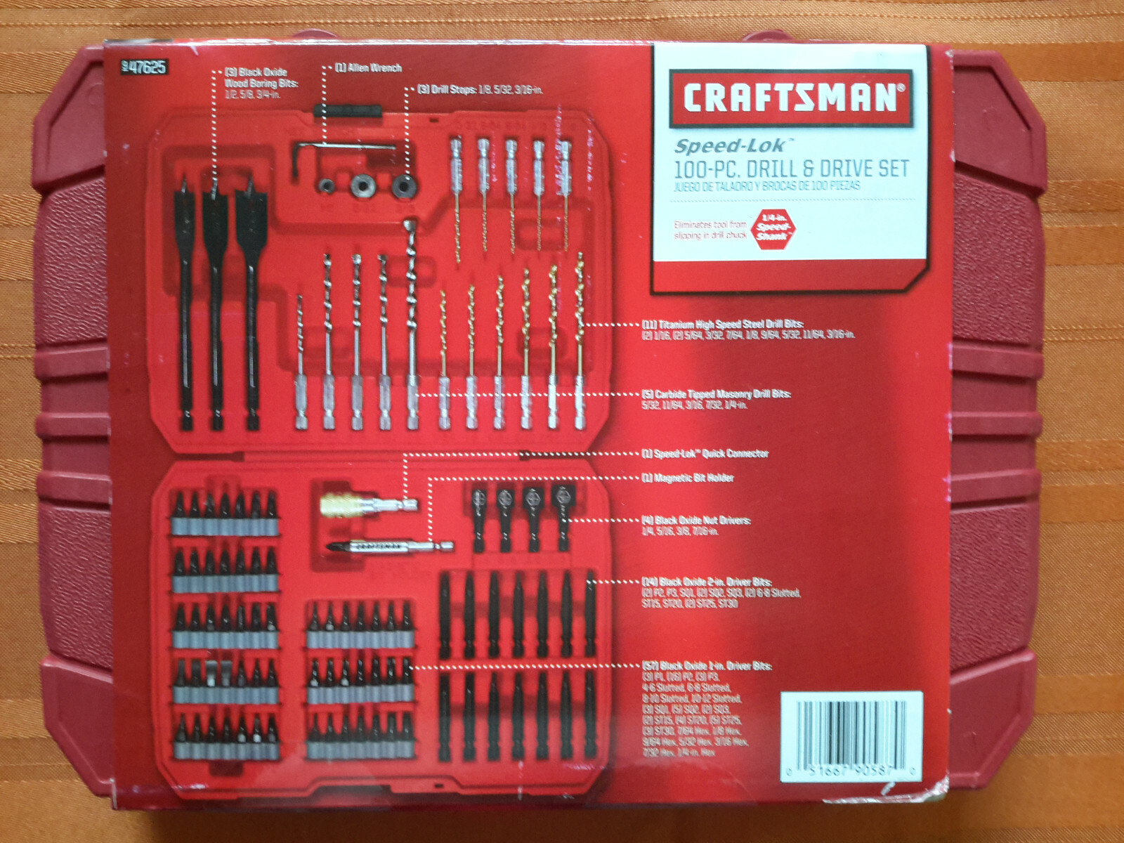 Craftsman 100pc Piece SpeedLok Drill & and Drive Set 947625 NIB eBay