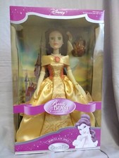 NIB DISNEY PRINCESS BELLE BRASS KEY KEEPSAKE Porcelain Doll unopened prestine 04