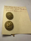 U.S. Navy Post Civil War Coat Button Eagle Perched on Anchor with 13 Stars