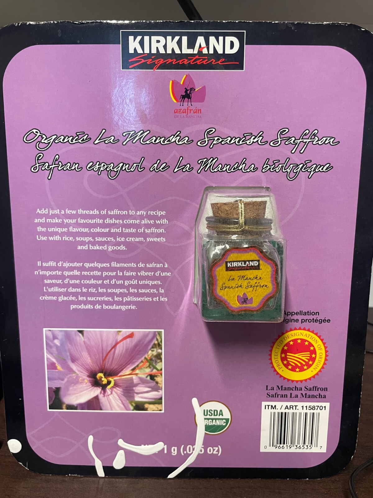 Kirkland Signature La Mancha Spanish Saffron 1 Gram for sale online eBay