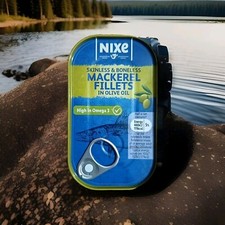 10 Tins Mackerel Fillets Skinless & Boneless In Olive Oil High In Omega 3 125g