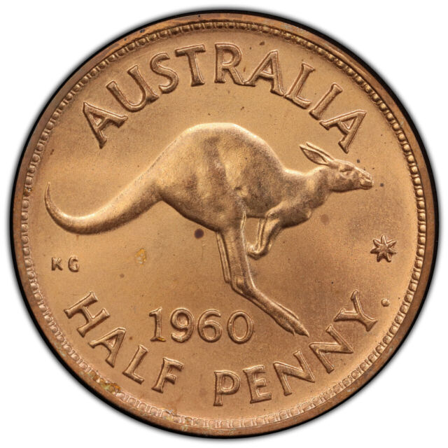 Australia 1960 Y. (p) Halfpenny 1/2d Elizabeth II - PCGS PR65RD (46770912)